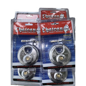 6 x Chateau Security Specialists Stainless Steel Storage Locks 2 3/4" 70mm C870